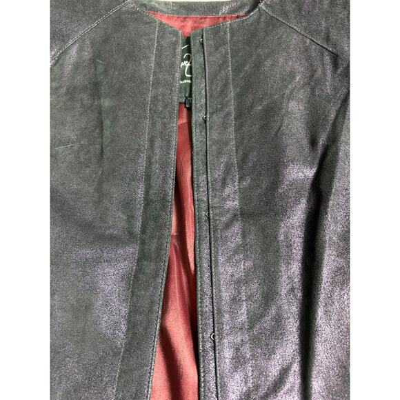 Venus Williams By Wilsons Leather 2 Pc Set Jacket and Pants Puple Size 8 - Picture 8 of 15